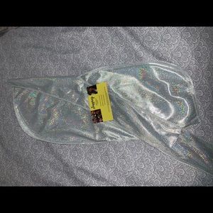 Silky sparkly white durag